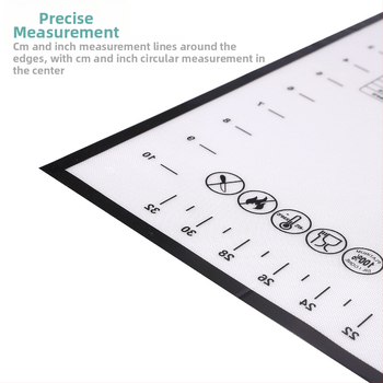 Silikoninis maistinio lygio minkymo kilimėlis virtuvei, buitiniam minkymo kilimėliui, sulankstomam cukrui su rūšiuotais tešlos kepimo įrankiais