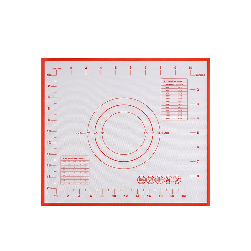 Silikoninis maistinio lygio minkymo kilimėlis virtuvei, buitiniam minkymo kilimėliui, sulankstomam cukrui su rūšiuotais tešlos kepimo įrankiais