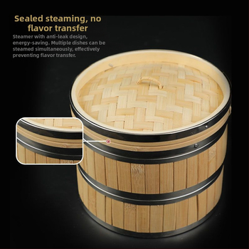 Uus roostevabast terasest servaga auruti süvendatud bambusest auruti terasest rõngaga tugevdatud auruti hotelli kommerts-auruti tehase otsemüük