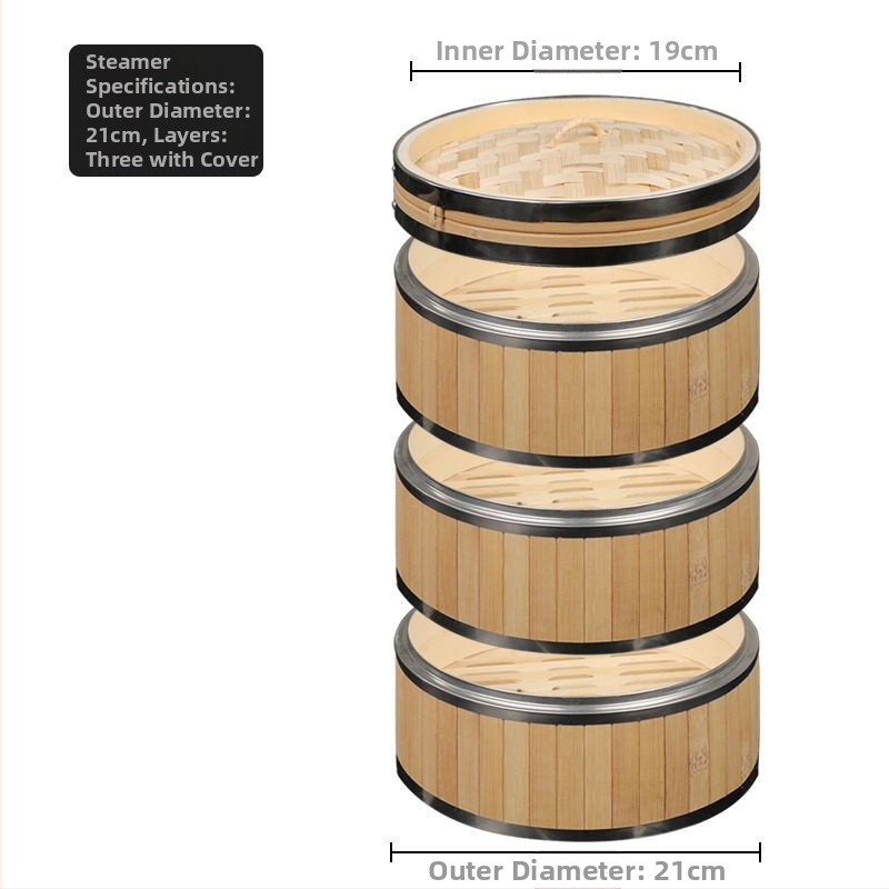 Uus roostevabast terasest servaga auruti süvendatud bambusest auruti terasest rõngaga tugevdatud auruti hotelli kommerts-auruti tehase otsemüük