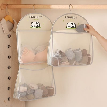 Mitmekihilised panda sokid aluspesu hoiukott võrgust hingav pestav kokkupandav rinnahoidja riided riidekapi ukse tagumine riputuskott