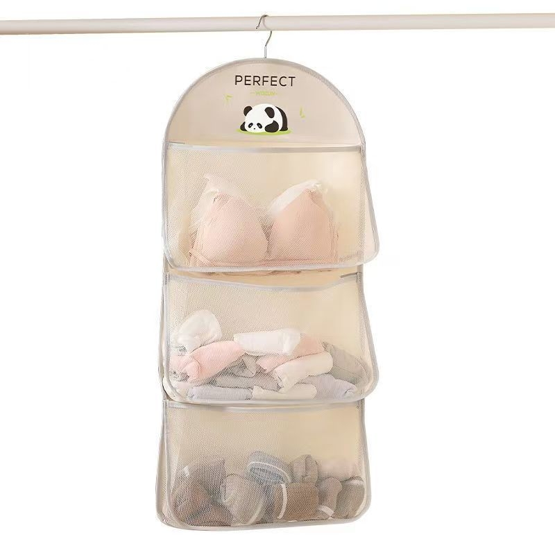 Mitmekihilised panda sokid aluspesu hoiukott võrgust hingav pestav kokkupandav rinnahoidja riided riidekapi ukse tagumine riputuskott
