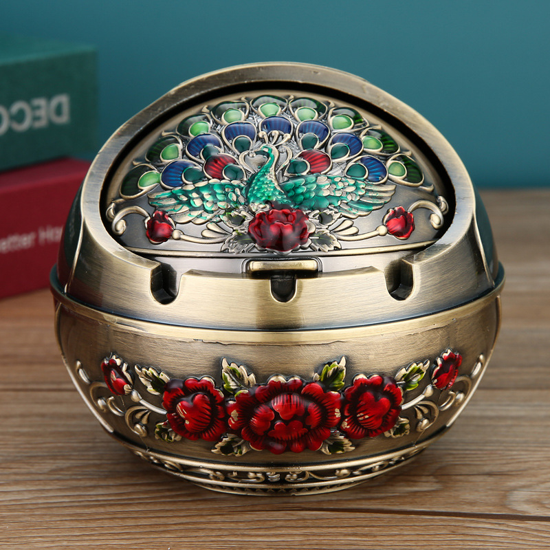 „Ma to Chenggong“ peleninė, namų svetainė, kūrybinga, suasmeninta tendencija, su dangteliu, apsaugančia nuo lakiųjų pelenų, dūmų skonio peleninės papuošimais