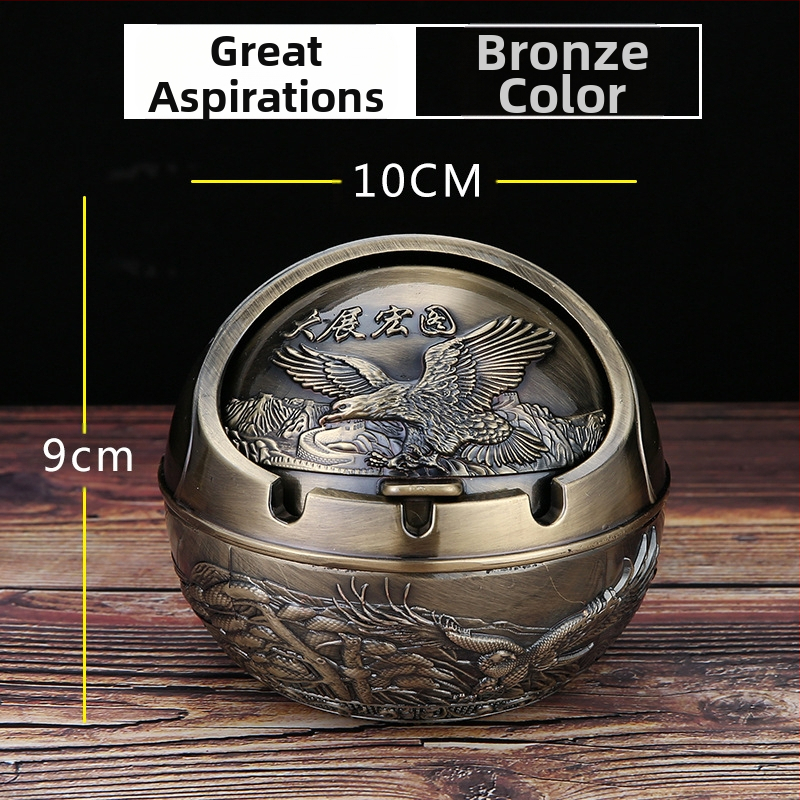 „Ma to Chenggong“ peleninė, namų svetainė, kūrybinga, suasmeninta tendencija, su dangteliu, apsaugančia nuo lakiųjų pelenų, dūmų skonio peleninės papuošimais