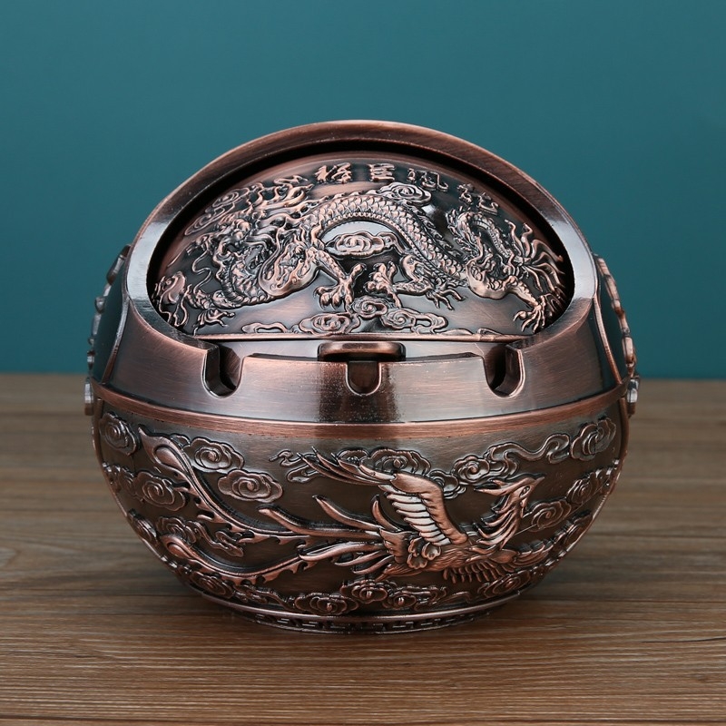 „Ma to Chenggong“ peleninė, namų svetainė, kūrybinga, suasmeninta tendencija, su dangteliu, apsaugančia nuo lakiųjų pelenų, dūmų skonio peleninės papuošimais