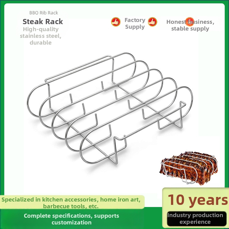 Roostevabast terasest grillitud veiseliha ribide resti, grilliresti, grillitud kanaresti, grillitud steigi ja lamba ribide resti, BBQ grilli resti tootja