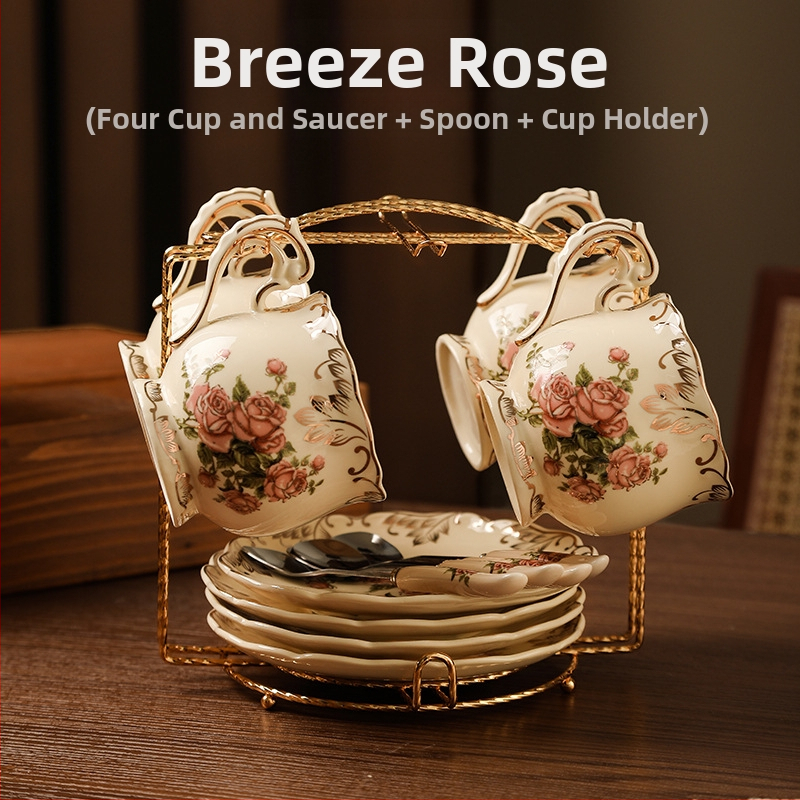 Europietiško stiliaus kavos puodelis, tinkantis mažam prabangiam buitiniam popietės arbatos puodeliui, aukštos kokybės keraminis kavos puodelis ir lėkštutė