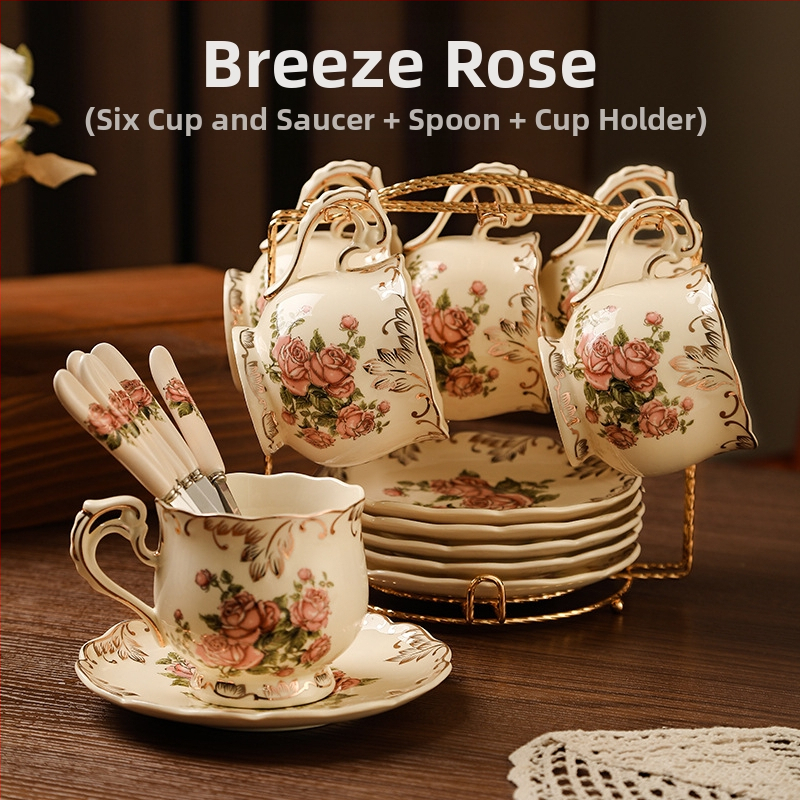 Europietiško stiliaus kavos puodelis, tinkantis mažam prabangiam buitiniam popietės arbatos puodeliui, aukštos kokybės keraminis kavos puodelis ir lėkštutė