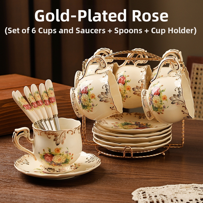 Europietiško stiliaus kavos puodelis, tinkantis mažam prabangiam buitiniam popietės arbatos puodeliui, aukštos kokybės keraminis kavos puodelis ir lėkštutė