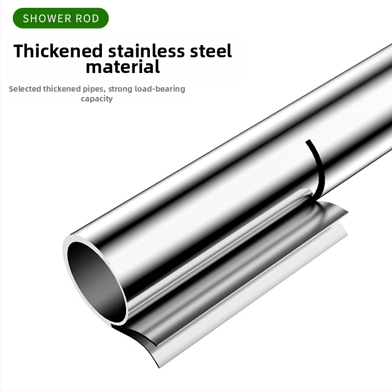 Фабричен директен мрежест червен телескопичен прът от неръждаема стомана, прът за дрехи, прът за завеса за душ, U-образен прът за баня, душ кабина, стойка за душ