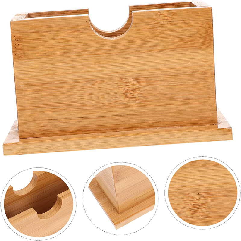 Bambuko servetėlių dėžutė, stalinė servetėlių laikymo dėžutė, viešbučio restorano komercinė namų didmeninė prekyba, kvadratinė medinė servetėlių dėžutė