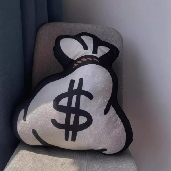 Нова оформена възглавница, малка, призрак, ретро, череп, отличителна възглавница, подарък, черно-бяла, семпла