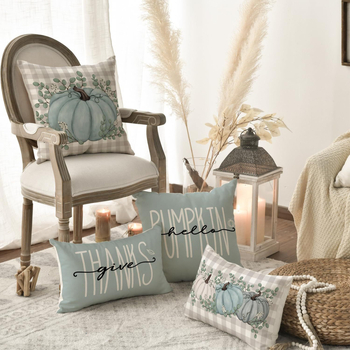 Naujas rudens klevo lapas moliūgas kalakutas pagalvės užvalkalas Padėkos dienos dekoracija svetainės sofos pagalvės sėdynės pagalvėlės užvalkalas