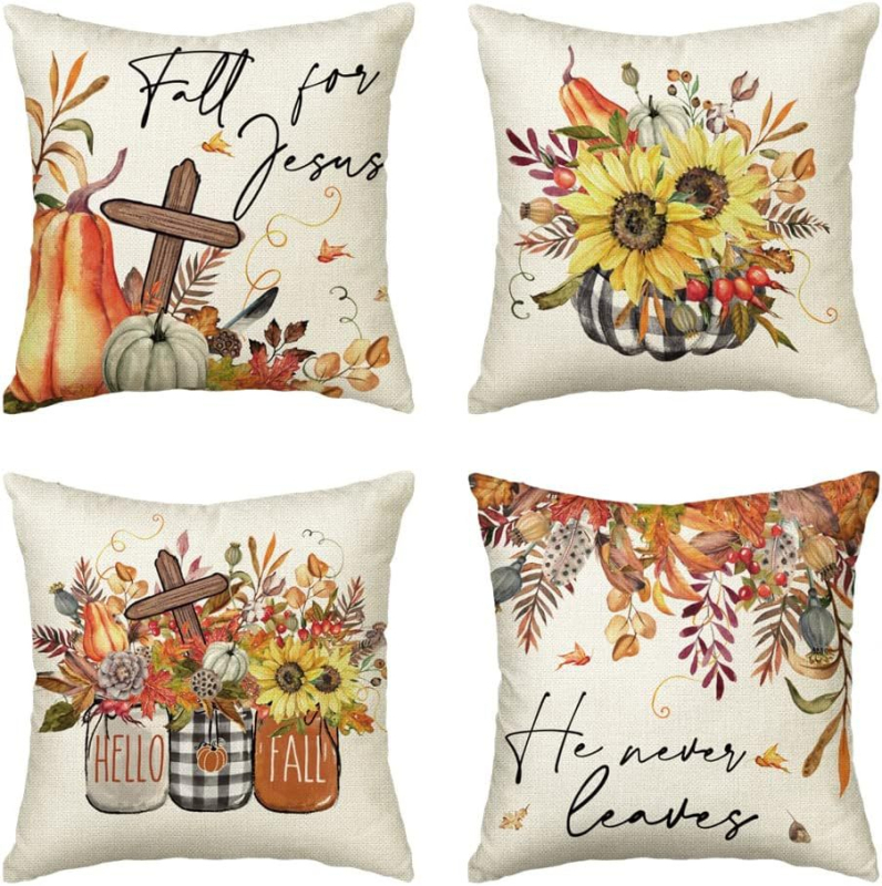 Naujas rudens klevo lapas moliūgas kalakutas pagalvės užvalkalas Padėkos dienos dekoracija svetainės sofos pagalvės sėdynės pagalvėlės užvalkalas
