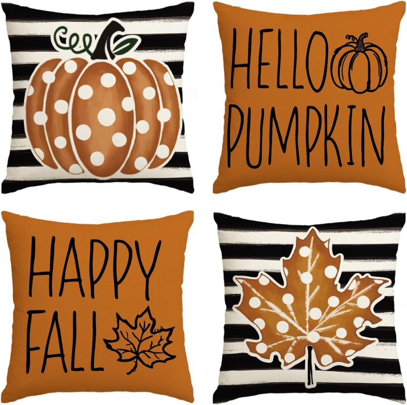 Naujas rudens klevo lapas moliūgas kalakutas pagalvės užvalkalas Padėkos dienos dekoracija svetainės sofos pagalvės sėdynės pagalvėlės užvalkalas
