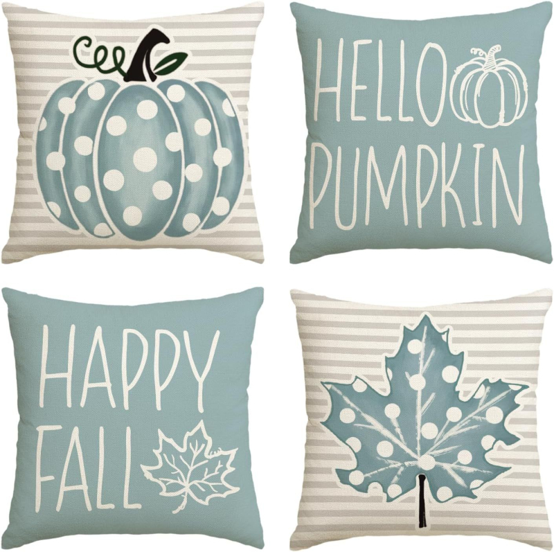 Naujas rudens klevo lapas moliūgas kalakutas pagalvės užvalkalas Padėkos dienos dekoracija svetainės sofos pagalvės sėdynės pagalvėlės užvalkalas