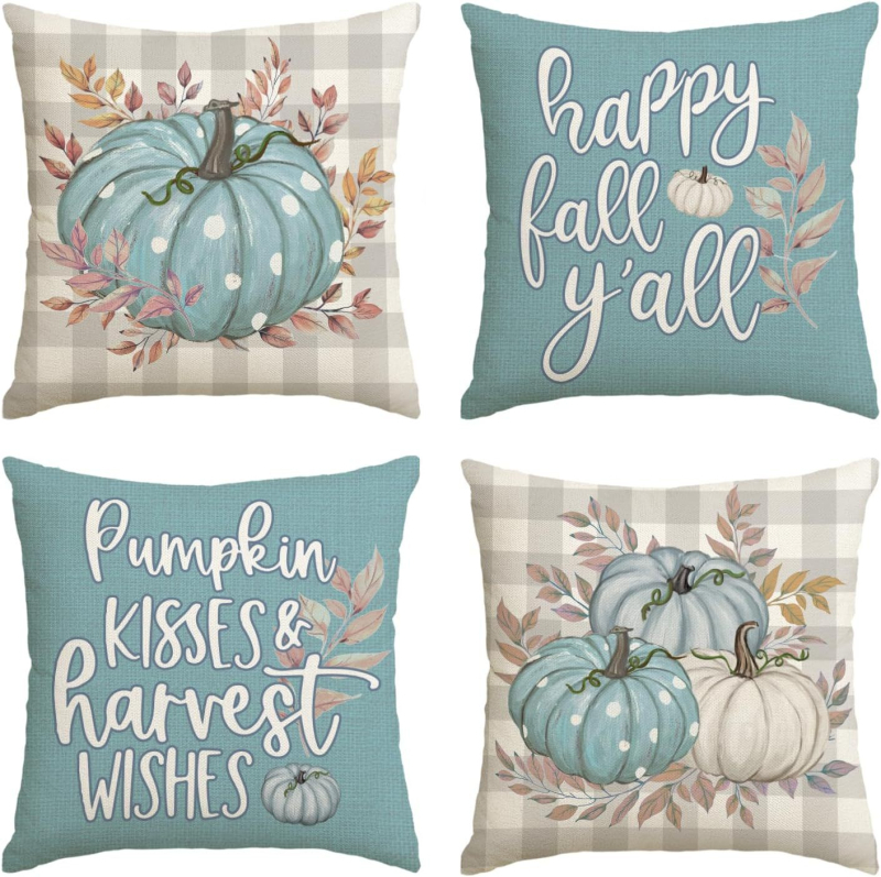 Naujas rudens klevo lapas moliūgas kalakutas pagalvės užvalkalas Padėkos dienos dekoracija svetainės sofos pagalvės sėdynės pagalvėlės užvalkalas