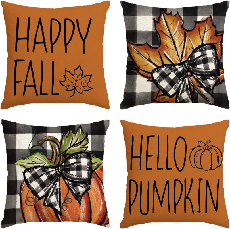 Naujas rudens klevo lapas moliūgas kalakutas pagalvės užvalkalas Padėkos dienos dekoracija svetainės sofos pagalvės sėdynės pagalvėlės užvalkalas