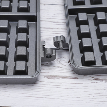 Нова преносима домакинска подвижна форма за гофрети, квадратна незалепваща чугунена търговска форма за гофрети