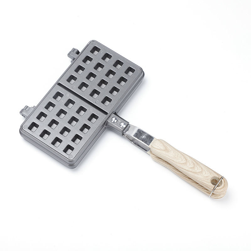 Нова преносима домакинска подвижна форма за гофрети, квадратна незалепваща чугунена търговска форма за гофрети