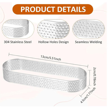 Νέα διασυνοριακή φόρμα τυριού από ανοξείδωτο ατσάλι, αντικολλητική, διάτρητη, ανθεκτική στη θερμότητα, φόρμα τάρτας για μους κέικ