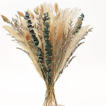 Junano džiovintų gėlių puokštė, džiovintos nendrės, dekoratyvinė triušio uodega, džiovintos gėlės, džiovintos nendrės, pūkuotas pandos gabalėlis, nendrės žolė, tarpvalstybinė didmeninė prekyba