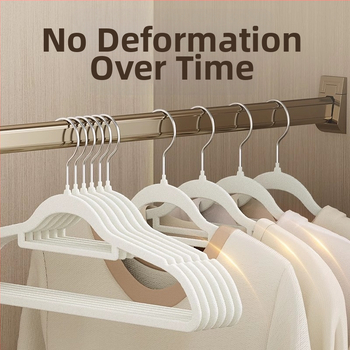 Закачалка за дрехи с флокирана повърхност, немаркираща, неплъзгаща се, домакинска стойка за окачване на дрехи, специална стойка за дрехи за органайзери на едро