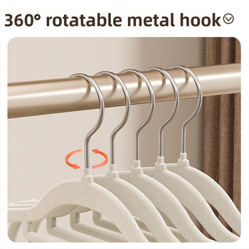 Закачалка за дрехи с флокирана повърхност, немаркираща, неплъзгаща се, домакинска стойка за окачване на дрехи, специална стойка за дрехи за органайзери на едро