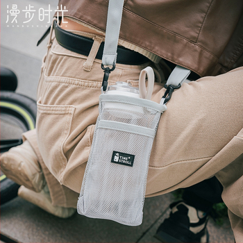 Vandens puodelio dirželio termoso puodelių rinkinys vaikams, lauko nešiojamas puodelių krepšys rankoje, gėrimų butelių tinklelio krepšys, atsparus kritimams