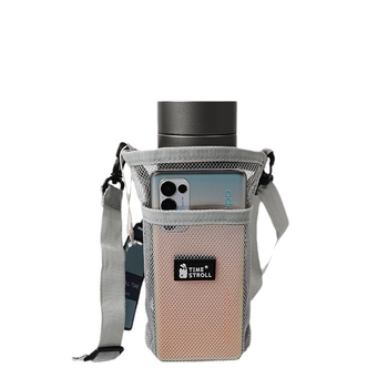 Vandens puodelio dirželio termoso puodelių rinkinys vaikams, lauko nešiojamas puodelių krepšys rankoje, gėrimų butelių tinklelio krepšys, atsparus kritimams