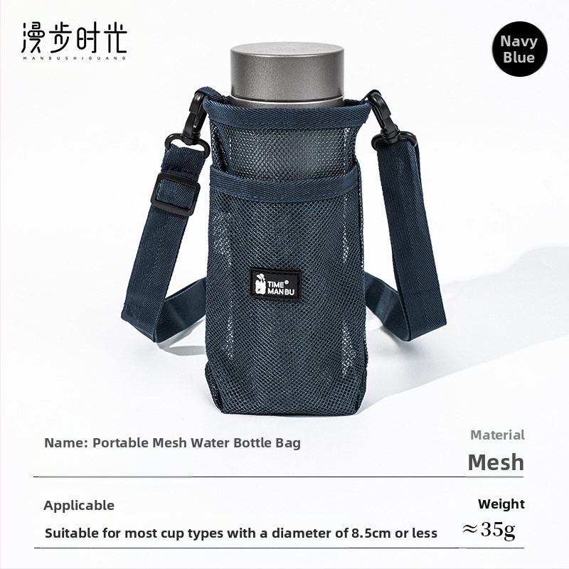 Vandens puodelio dirželio termoso puodelių rinkinys vaikams, lauko nešiojamas puodelių krepšys rankoje, gėrimų butelių tinklelio krepšys, atsparus kritimams