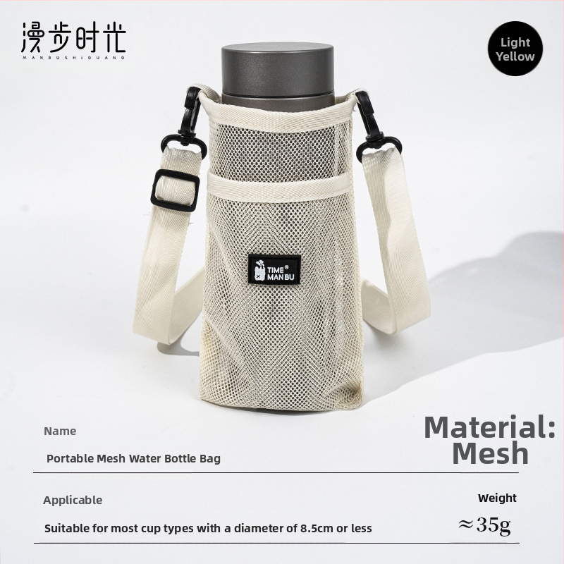 Vandens puodelio dirželio termoso puodelių rinkinys vaikams, lauko nešiojamas puodelių krepšys rankoje, gėrimų butelių tinklelio krepšys, atsparus kritimams