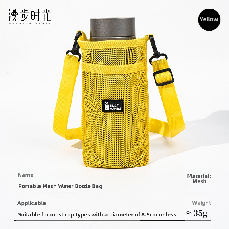 Vandens puodelio dirželio termoso puodelių rinkinys vaikams, lauko nešiojamas puodelių krepšys rankoje, gėrimų butelių tinklelio krepšys, atsparus kritimams
