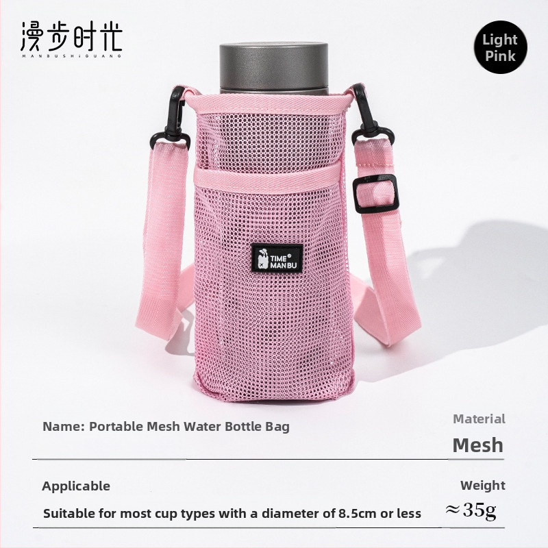 Vandens puodelio dirželio termoso puodelių rinkinys vaikams, lauko nešiojamas puodelių krepšys rankoje, gėrimų butelių tinklelio krepšys, atsparus kritimams