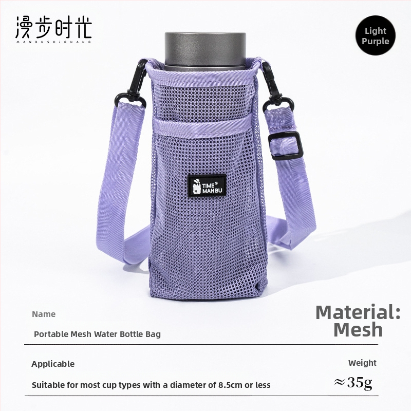 Vandens puodelio dirželio termoso puodelių rinkinys vaikams, lauko nešiojamas puodelių krepšys rankoje, gėrimų butelių tinklelio krepšys, atsparus kritimams