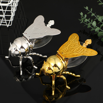 Bičių cukraus talpykla namams, virtuvei, cukraus puodelis, kavai, biurui, kūrybinga šviesa, prabangi vintažinė bičių spintelė su šaukšto ornamentais