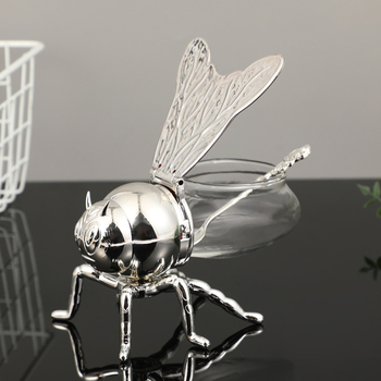 Bičių cukraus talpykla namams, virtuvei, cukraus puodelis, kavai, biurui, kūrybinga šviesa, prabangi vintažinė bičių spintelė su šaukšto ornamentais