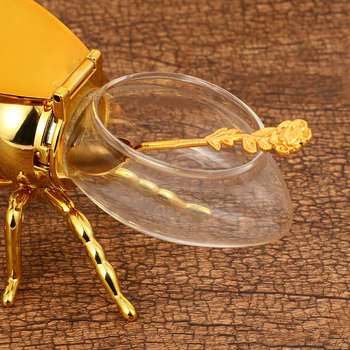 Bičių cukraus talpykla namams, virtuvei, cukraus puodelis, kavai, biurui, kūrybinga šviesa, prabangi vintažinė bičių spintelė su šaukšto ornamentais