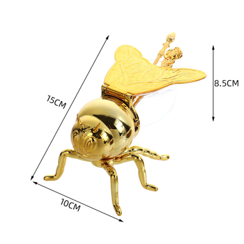 Bičių cukraus talpykla namams, virtuvei, cukraus puodelis, kavai, biurui, kūrybinga šviesa, prabangi vintažinė bičių spintelė su šaukšto ornamentais