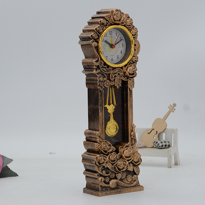 Ceas cu ceas retro cu trandafir, stil european, clasic, creativ, pentru masă, cadouri de companie, export, furnizare Amazon