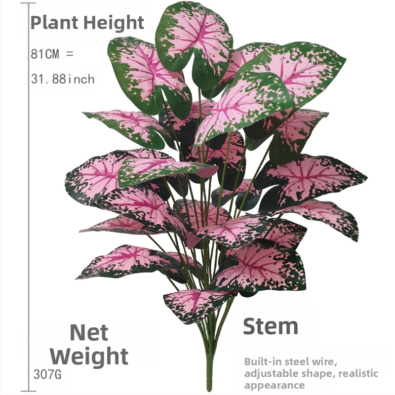 Трансгранично ново симулиране на зелено растение сватба розово фалшиво цвете за домашен хол под бонсай бонсай 24 симулационни цветя