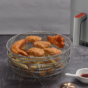 Ümmargune roostevabast terasest õhufritüür, kebabirest, köögi vertikaalne grill, aurutusrest, õhufritüür, grill