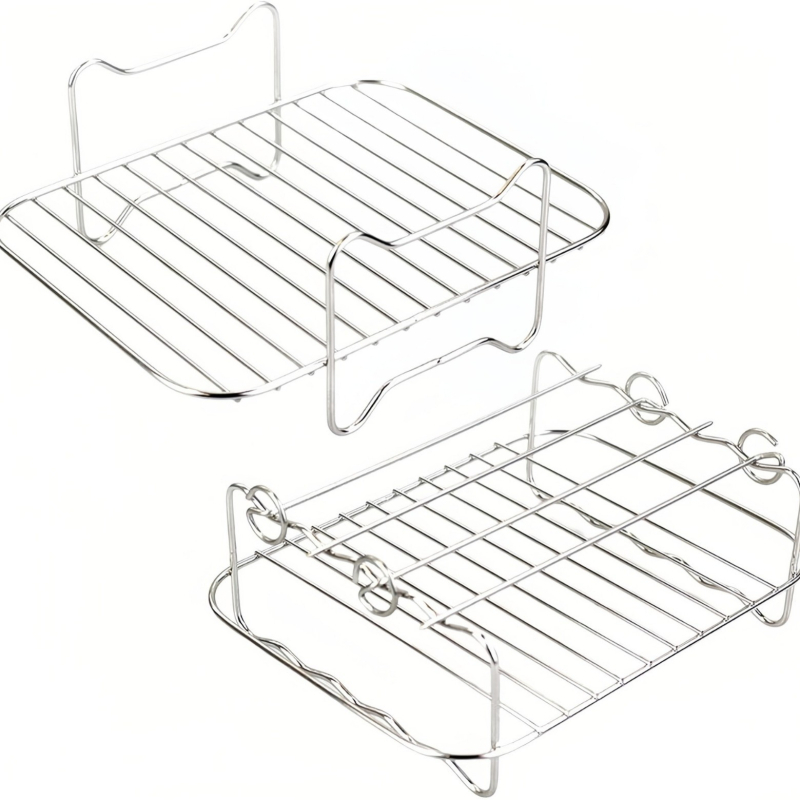 Ümmargune roostevabast terasest õhufritüür, kebabirest, köögi vertikaalne grill, aurutusrest, õhufritüür, grill