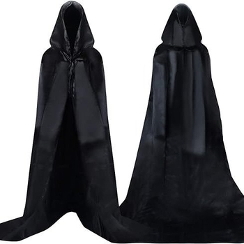 Helovino mirties apsiaustas su gobtuvu, apsiaustas su kosplejumi, kosplejaus kostiumas, Velykų Juodosios mirties apsiaustas