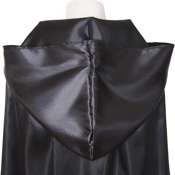 Helovino mirties apsiaustas su gobtuvu, apsiaustas su kosplejumi, kosplejaus kostiumas, Velykų Juodosios mirties apsiaustas