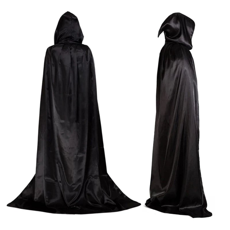 Helovīna nāves kapuces apmetnis, apmetnis cosplay, cosplay kostīms, Lieldienu melnās nāves apmetnis