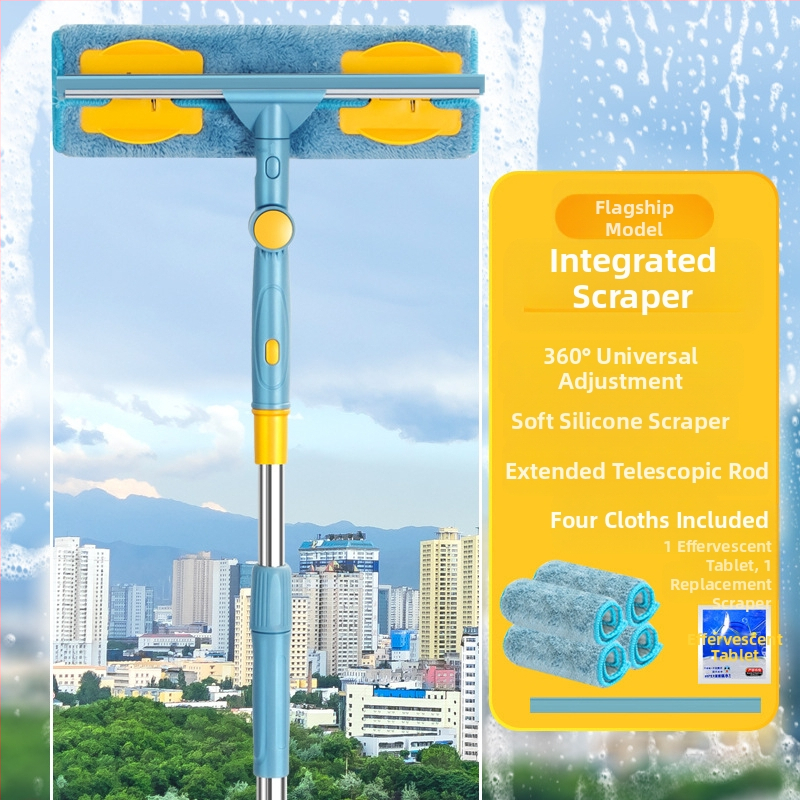 Buitinis stiklo valymo artefaktas Langų valymas Aukštybinių langų valymo šepetys Teleskopinis strypas Šluotos valymo įrankis