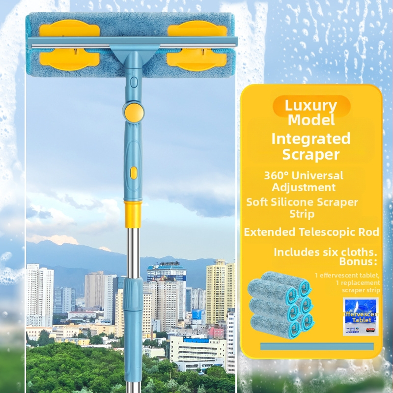 Buitinis stiklo valymo artefaktas Langų valymas Aukštybinių langų valymo šepetys Teleskopinis strypas Šluotos valymo įrankis