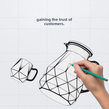 Σετ κανάτας νερού μεγάλης χωρητικότητας από γυαλί για οικιακή χρήση, κατάλληλο για κρύο νερό, χυμούς και κρύα παρασκευή