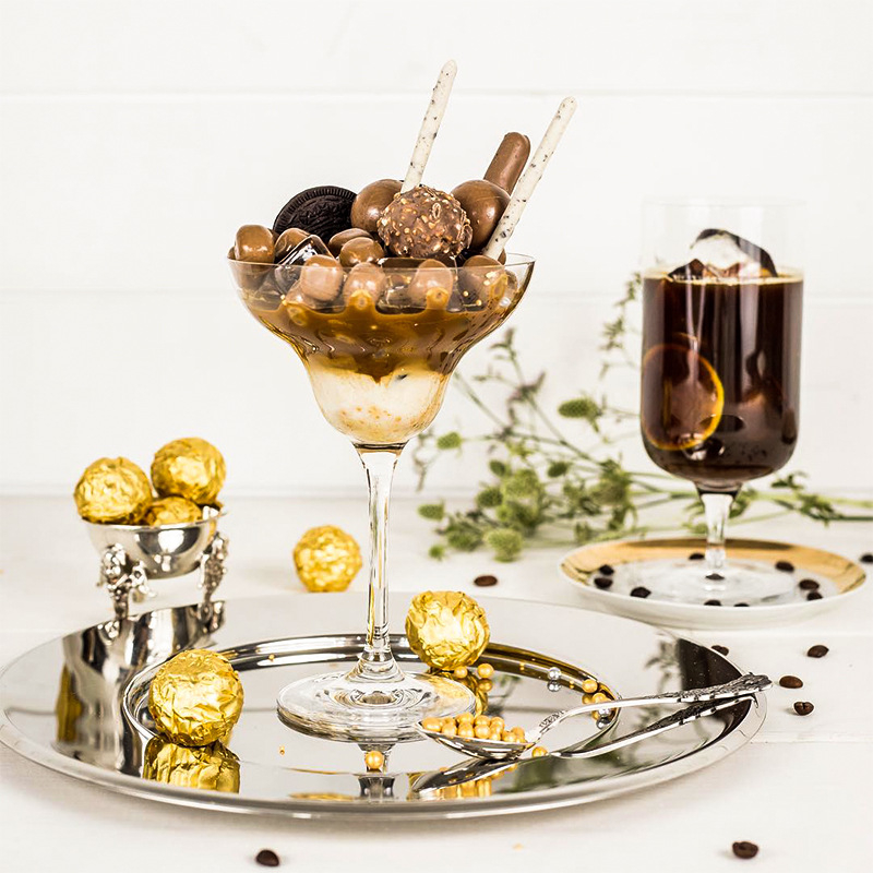 Krosno uvezene kristalne čaše za vino bez olova, set od 6 komada, za bar i kućanstvo, široko grlo, čaše za koktele i sok